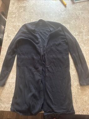Ann Taylor black Open-Front Knit Cardigan Jacket